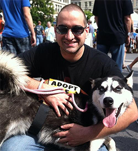 Eric Salerno at the Adoptapalooza in Bryant Park